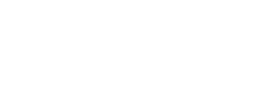Logotipo do Grupo Ativaz em versão branca, com símbolo de pássaro estilizado acima e o nome “Grupo Ativaz” em letras maiúsculas abaixo.